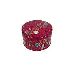 CHRISTMAS ORNAMENTS ΣΤΡΟΓΓΥΛΟ ΜΕΤΑΛΛΙΚΟ ΚΟΥΤΙ