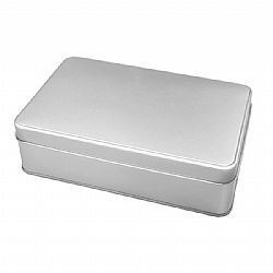 SILVER ΜΕΤΑΛΛΙΚΟ ΚΟΥΤΙ 21.7Χ13.7Χ6.2 εκ.